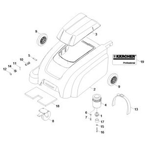 Аккумулятор привод | Ручная подметальная машина KM 75/40 Bp Pack Jubilee (1.049-210.0) Karcher