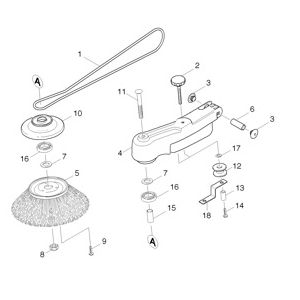 Боковая щетка | Ручная подметальная машина KM 70/30 C Bp (1.517-211.0) Karcher
