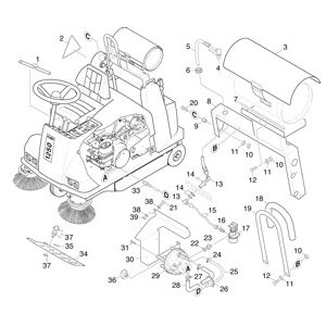 Газ | Подметальная машина с сиденьем для водителя KMR 1250 LPG 2SB (1.091-117.0) Karcher