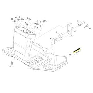 Кабина | Подметальная машина с сиденьем для водителя KM 120/150 R D (1.511-108.0) Karcher