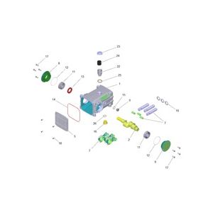 Коробка передач подъем 25 (3.626-008.0) | Аппарат сверхвысокого давления HD 13/35-4 Cage (без подогрева воды Cage) (1.367-154.0) Karcher