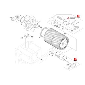 Корпус фильтра | Подметальная машина с сиденьем для водителя KM 100/100 R D (1.280-115.0) Karcher