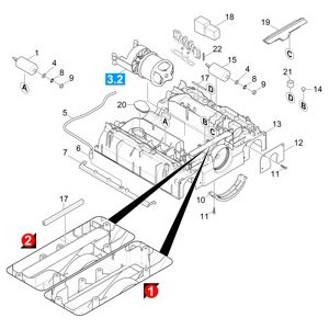 Корпус щетки | Однодисковая уборочноя машина BRS 40/1000 C (1.783-330.0) Karcher