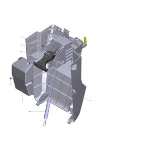 Кожух позади комплектный | Поломоечная машина с ручным управлением B 60 W Bp + R65 + Autofill + Squeegee (1.384-021.0) Karcher