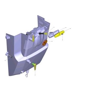 Кожух позади комплектный | Поломоечная машина с ручным управлением B 60 W Bp + R65 + Autofill + Squeegee (1.384-021.0) Karcher