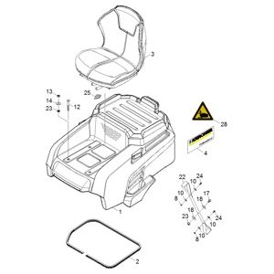 Крышка комплектный | Подметальная машина с сиденьем для водителя KM 90/60 R P Adv (1.047-300.0) Karcher