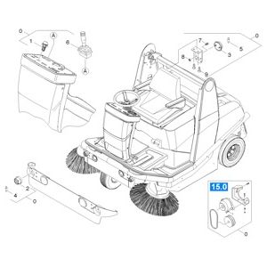 МК STVZO | Подметальная машина с сиденьем для водителя KM 120/150 R D 2SB (1.511-208.0) Karcher