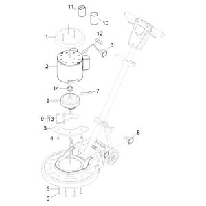Мотор | Однодисковая уборочноя машина BDS 43/180 C (1.291-228.0) Karcher