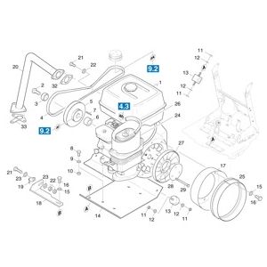 Мотор | Подметальная машина с сиденьем для водителя KMR 1250 B 2SB (1.091-125.0) Karcher