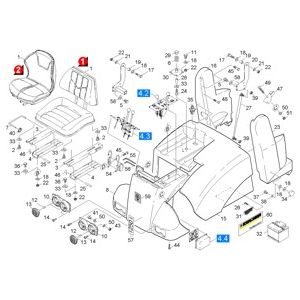 Обшивка | Подметальная машина с сиденьем для водителя KMR 1250 B 2SB (1.091-125.0) Karcher