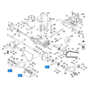 Привод | Подметальная машина с сиденьем для водителя KMR 1250 BAT (1.091-102.0) Karcher