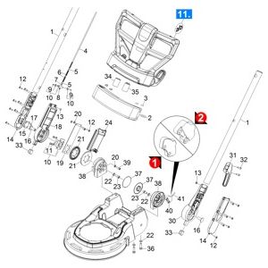 Pучка регулировка | Однодисковая уборочноя машина BDS 33/180 Adv C (1.291-220.0) Karcher