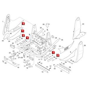 Рамка | Подметальная машина с сиденьем для водителя KM 120/150 R D (1.511-108.0) Karcher