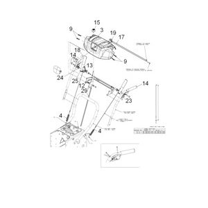 Рукоятка ручного тормоза | Снегоочиститель STH 10.76 W (1.335-203.0) Karcher