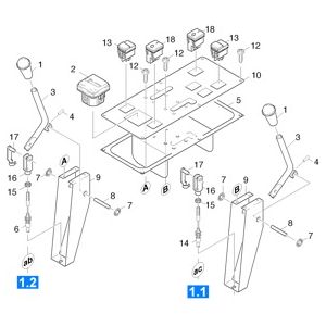 Рычаг | Подметальная машина с сиденьем для водителя KMR 1250 BAT (1.091-102.0) Karcher