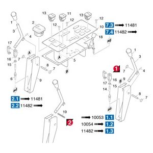 Рычаг | Подметальная машина с сиденьем для водителя KMR 1250 B 2SB (1.091-125.0) Karcher