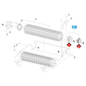 Валик щетки | Аппарат для чистки ковров BRS 43/500 C (1.006-671.0) Karcher