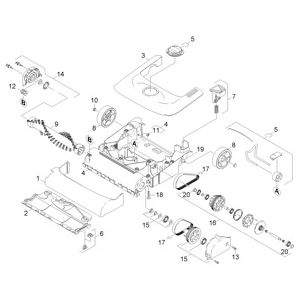 Верхняя часть щетки | Вертикальный пылесос CV 30/1 (1.023-116.0) Karcher