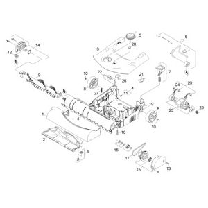 Верхняя часть щетки | Вертикальный пылесос CV 38/2 (1.033-312.0) Karcher