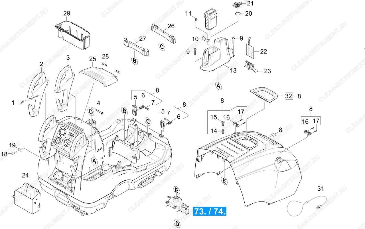 Корпус верхняя часть | Аппарат высокого давления HDS 11/18-4 S Basic *EU-II (1.071-630.0) Karcher - цена в Москве, купить оригинальные запчасти Керхер в интернет-магазине «Премиум инструмент»