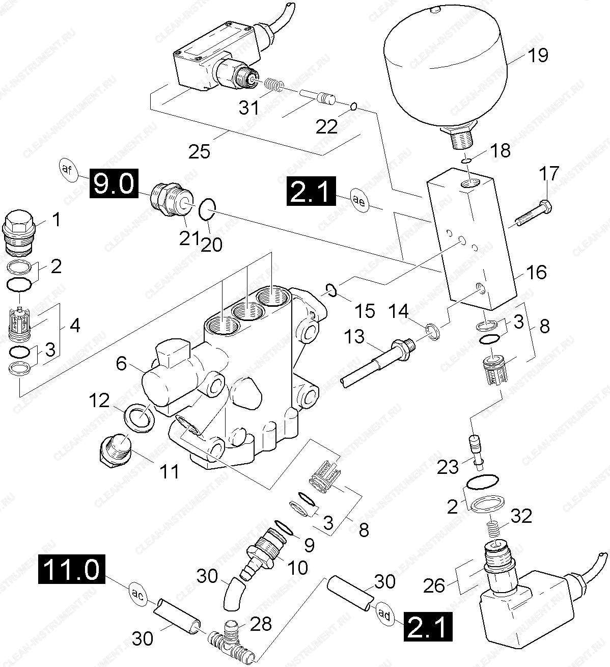 Насос 2 | Аппарат высокого давления с подогревом воды HDS 2000 SUPER (Супер класс) (1.071-934.0) Karcher - цена в Москве, купить оригинальные запчасти Керхер в интернет-магазине «Премиум инструмент»