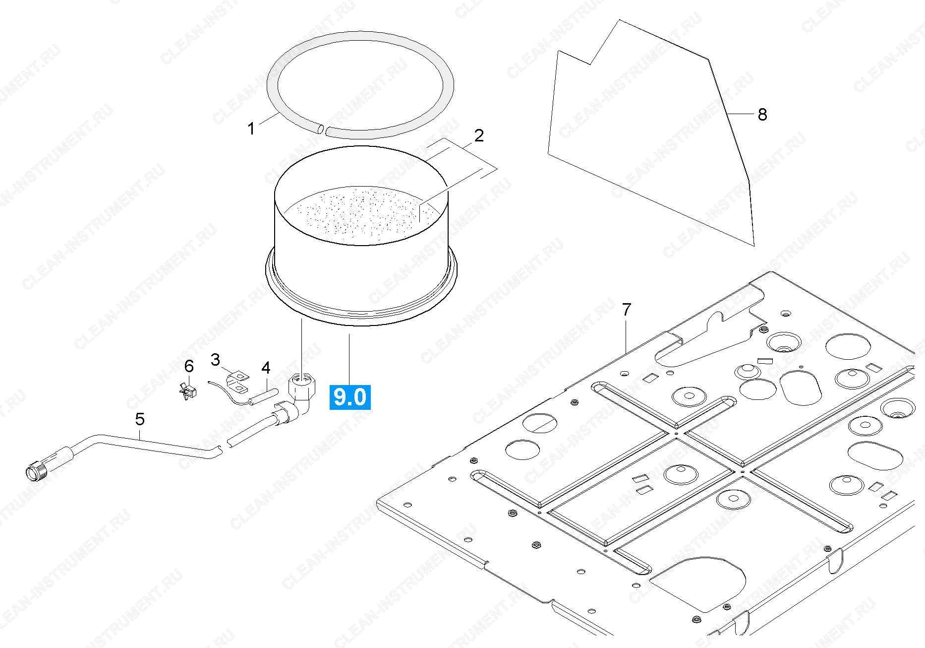 Основание горелки | Аппарат высокого давления HDS 13/20-4 S (1.071-800.0) Karcher - цена в Москве, купить оригинальные запчасти Керхер в интернет-магазине «Премиум инструмент»