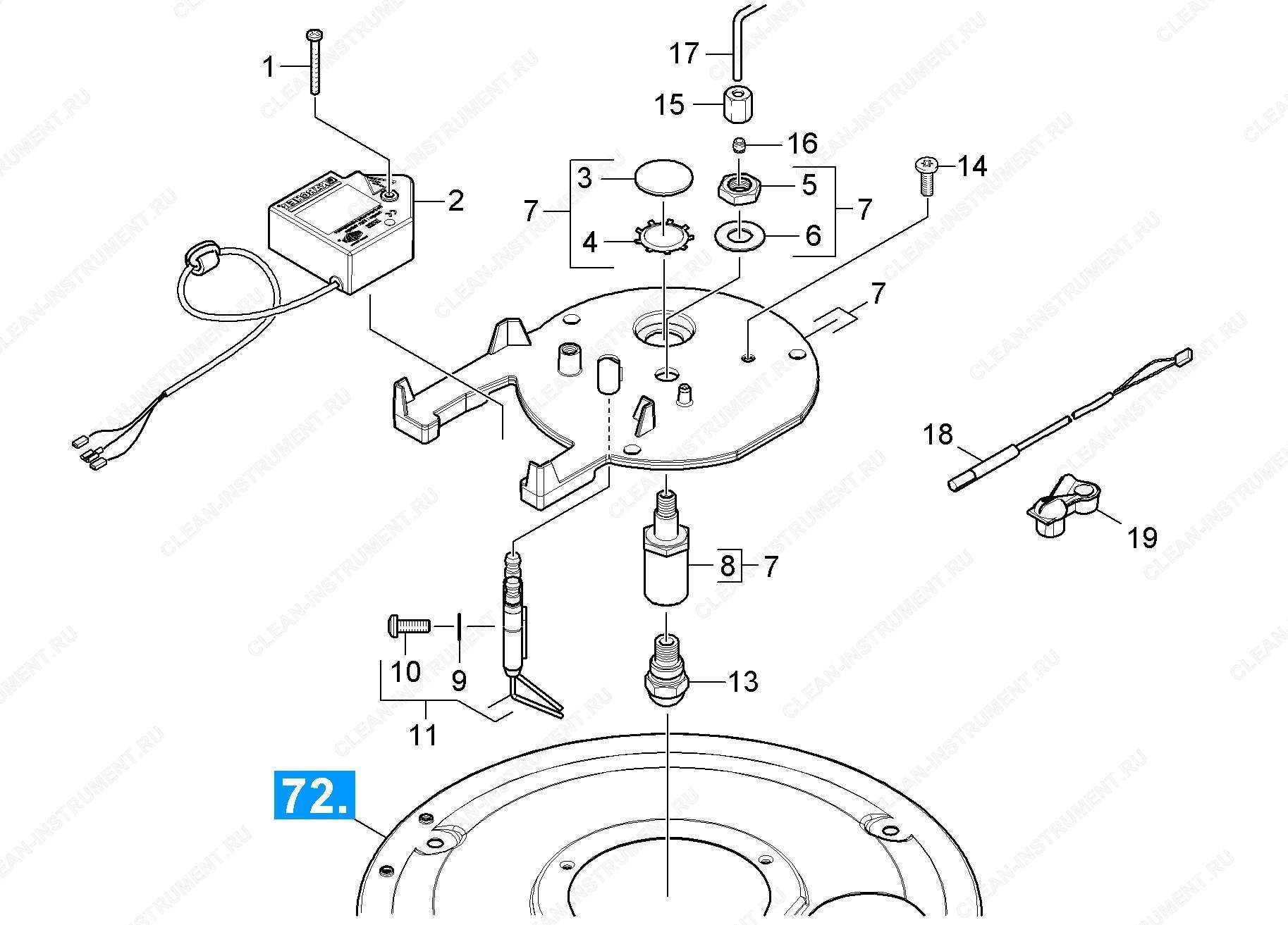 Крышка горелки | Аппарат высокого давления HDS 13/20-4 SX (1.071-850.0) Karcher - цена в Москве, купить оригинальные запчасти Керхер в интернет-магазине «Премиум инструмент»