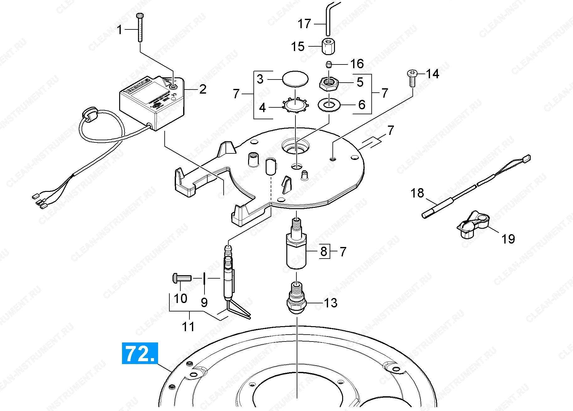 Крышка горелки | Аппарат высокого давления HDS 13/20 -4SX *EU-II (1.071-854.0) Karcher - цена в Москве, купить оригинальные запчасти Керхер в интернет-магазине «Премиум инструмент»