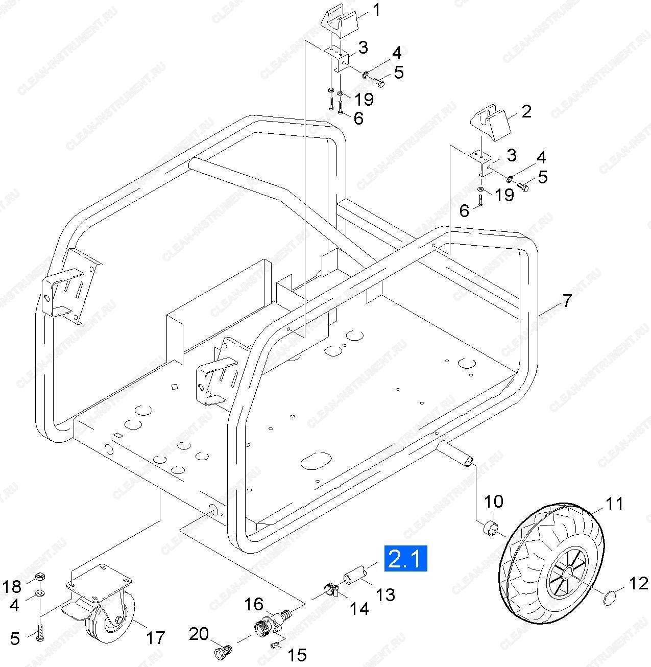 Рамка | Аппарат высокого давления с подогревом воды HDS 801 B (Двигатель внутреннего сгорания) (1.210-900.0) Karcher - цена в Москве, купить оригинальные запчасти Керхер в интернет-магазине «Премиум инструмент»