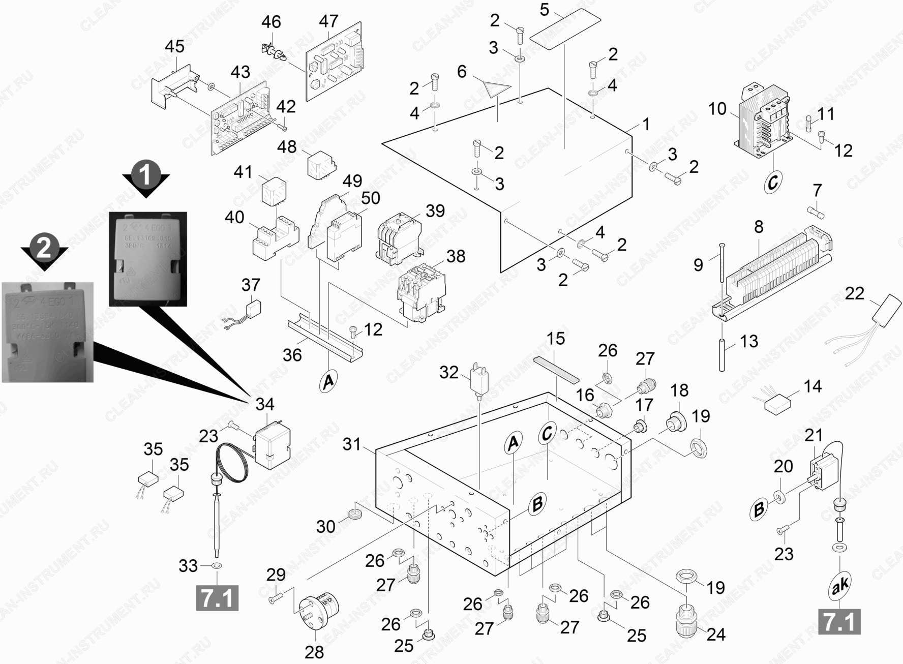 Электроприборный шкаф | Стационарный аппарат высокого давления HDS 12/14-4 ST Eco (Топливо нефть / газ) (1.699-921.0) Karcher - цена в Москве, купить оригинальные запчасти Керхер в интернет-магазине «Премиум инструмент»