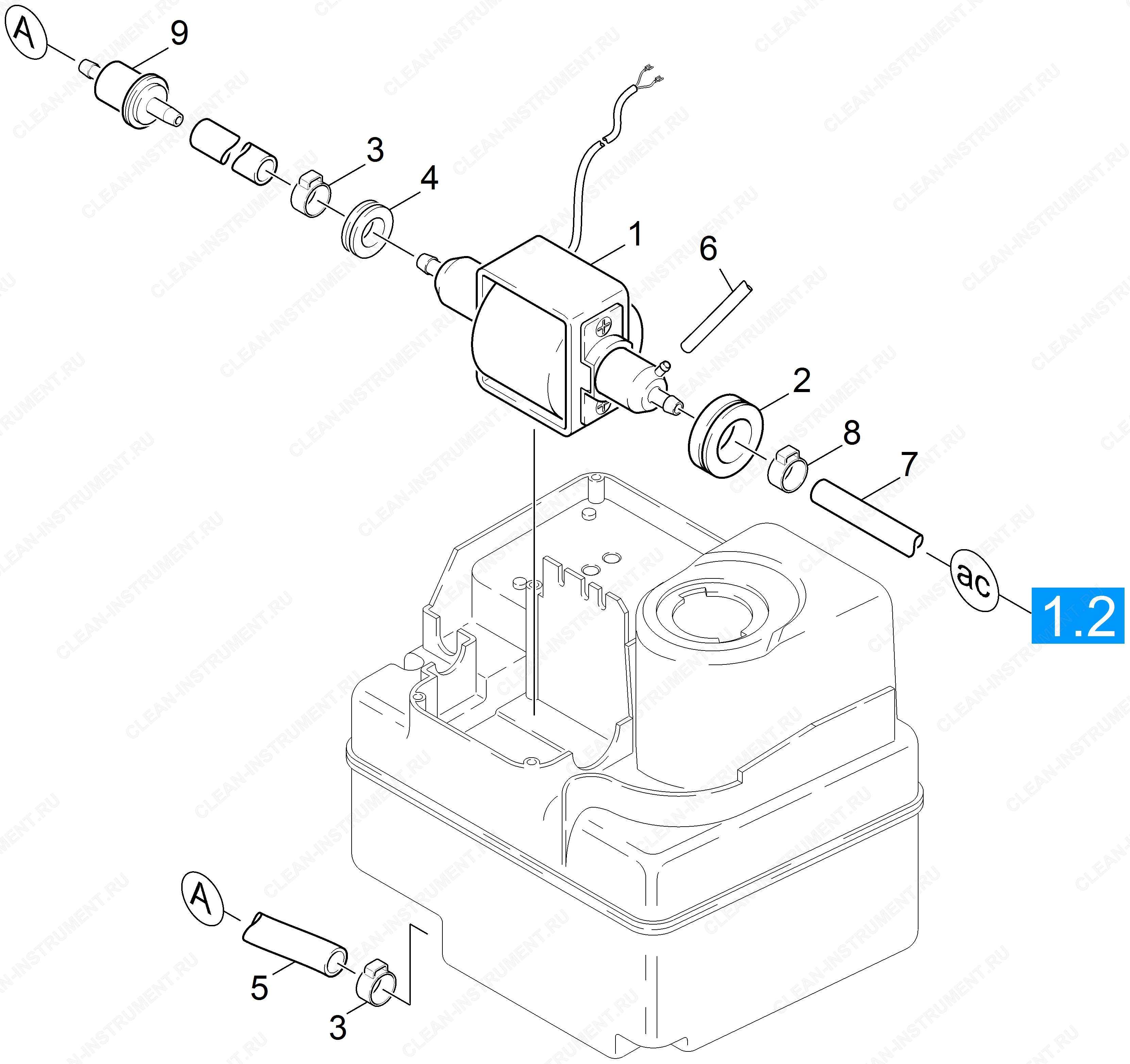Насос с качающимся поршнем | Пароочиститель DE 4002 (1.092-103.0) Karcher - цена в Москве, купить оригинальные запчасти Керхер в интернет-магазине «Премиум инструмент»