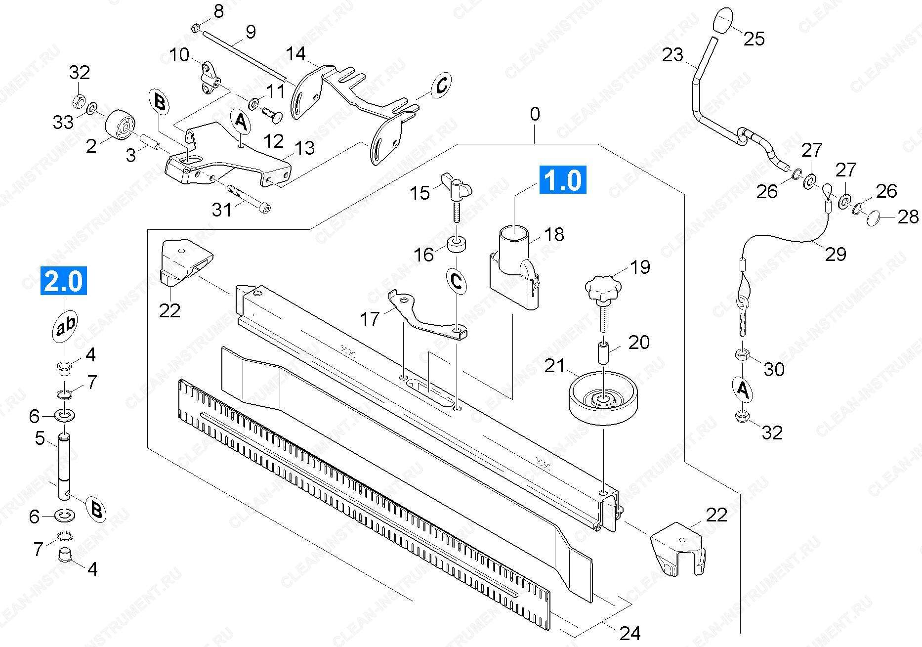 Всасывающая планка | Поломоечная машина BD 40/25 C Bp Pack (1.515-354.0) Karcher - цена в Москве, купить оригинальные запчасти Керхер в интернет-магазине «Премиум инструмент»