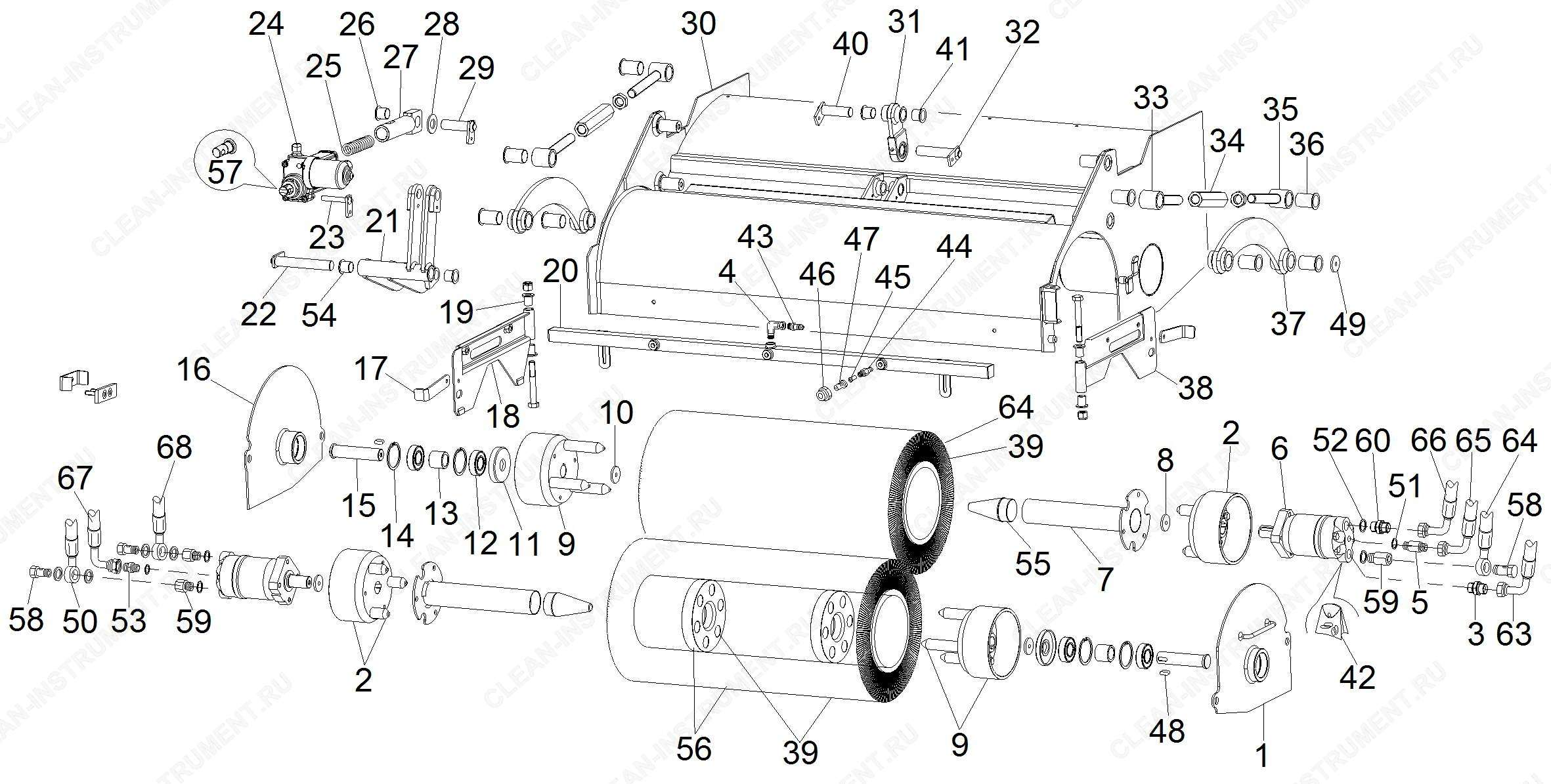 Верхняя часть щетки B300RI LPG & D | Поломоечная машина B 300 R I (1.480-235.2) Karcher - цена в Москве, купить оригинальные запчасти Керхер в интернет-магазине «Премиум инструмент»