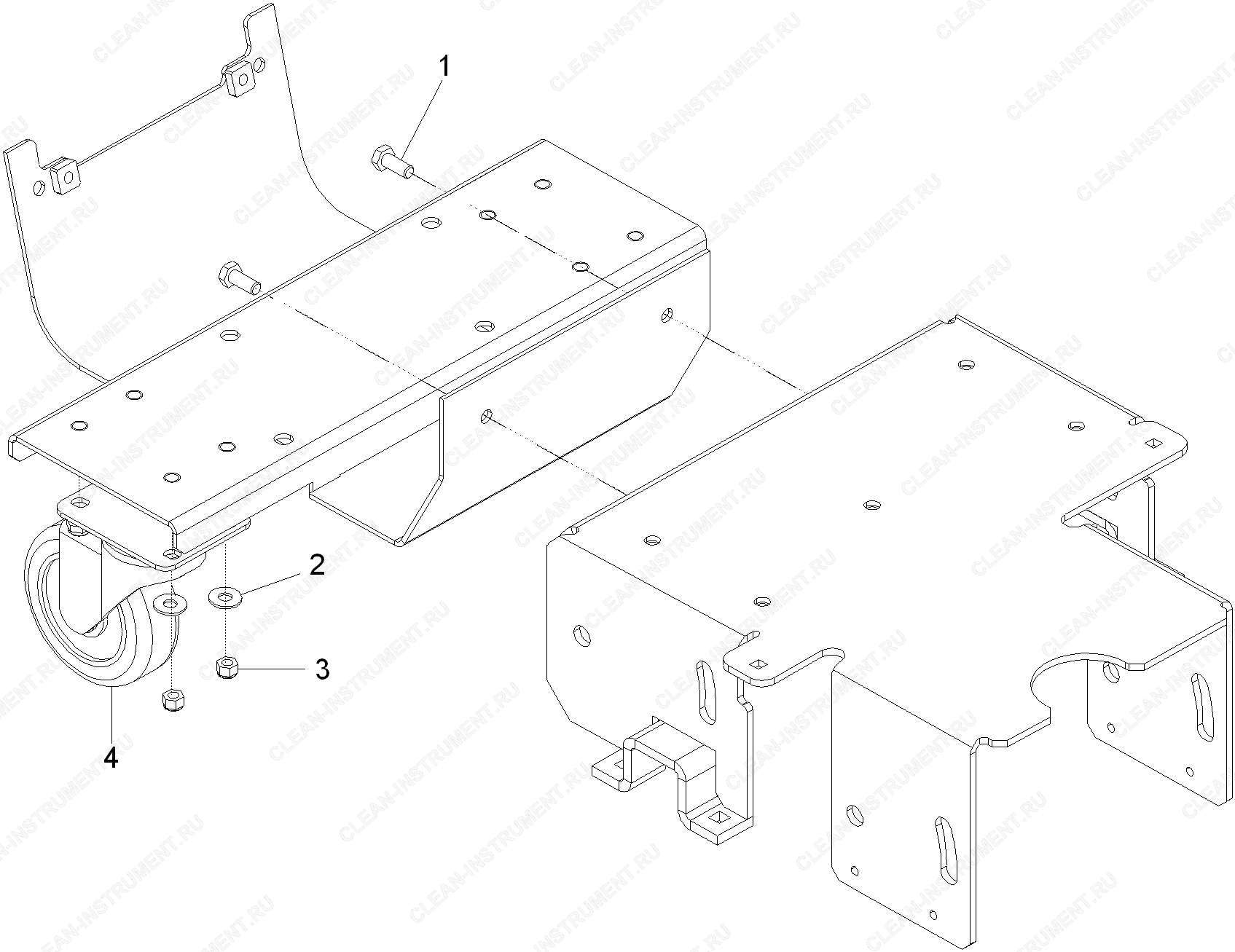 Рамка нижняя часть | Аппарат для чистки ковров BRC 50/70 W Bp Pack (1.008-652.0) Karcher - цена в Москве, купить оригинальные запчасти Керхер в интернет-магазине «Премиум инструмент»