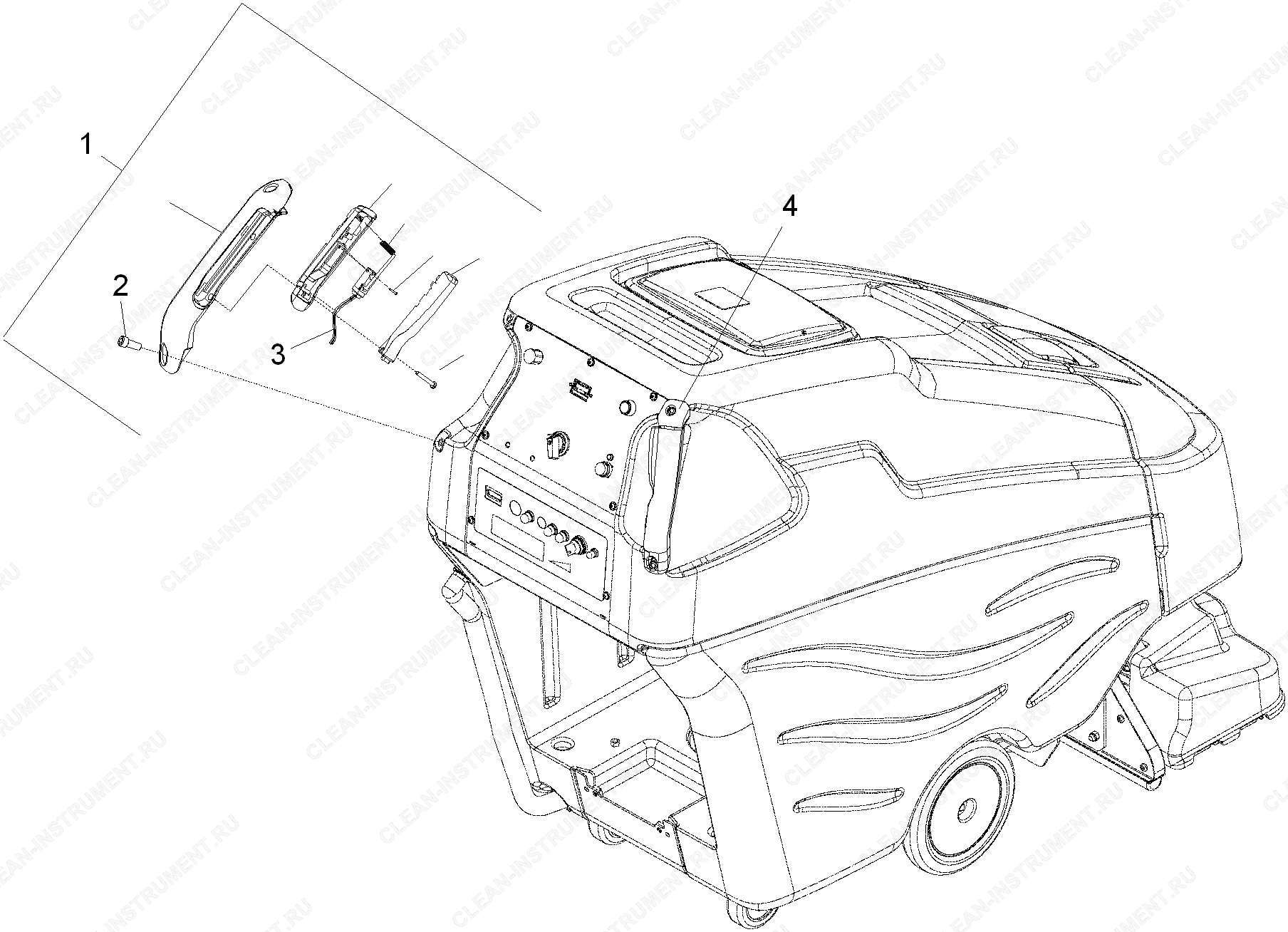 Пульт управления | Аппарат для чистки ковров BRC 50/70 W Bp (1.008-651.0) Karcher - цена в Москве, купить оригинальные запчасти Керхер в интернет-магазине «Премиум инструмент»