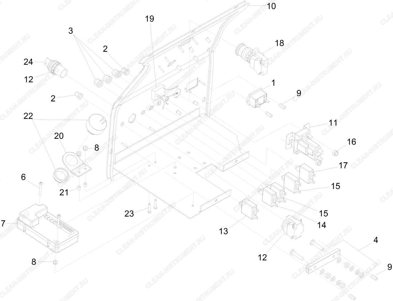Пульт управления под | Аппарат для чистки ковров BRC 50/70 W Bp (1.008-651.0) Karcher - цена в Москве, купить оригинальные запчасти Керхер в интернет-магазине «Премиум инструмент»
