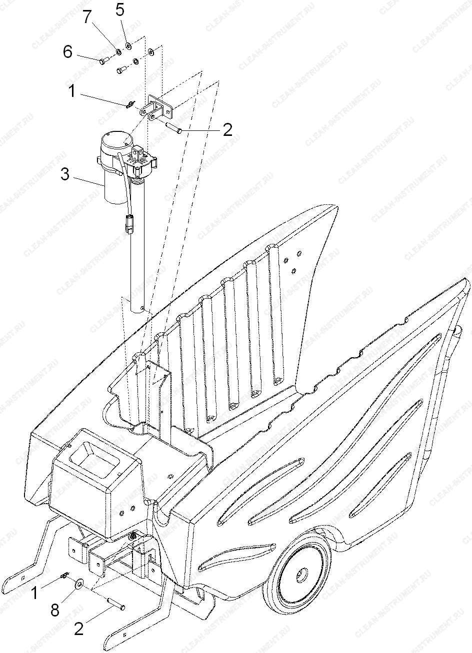 Привод подъемный рычаг | Аппарат для чистки ковров BRC 50/70 W Bp Pack (1.008-652.0) Karcher - цена в Москве, купить оригинальные запчасти Керхер в интернет-магазине «Премиум инструмент»