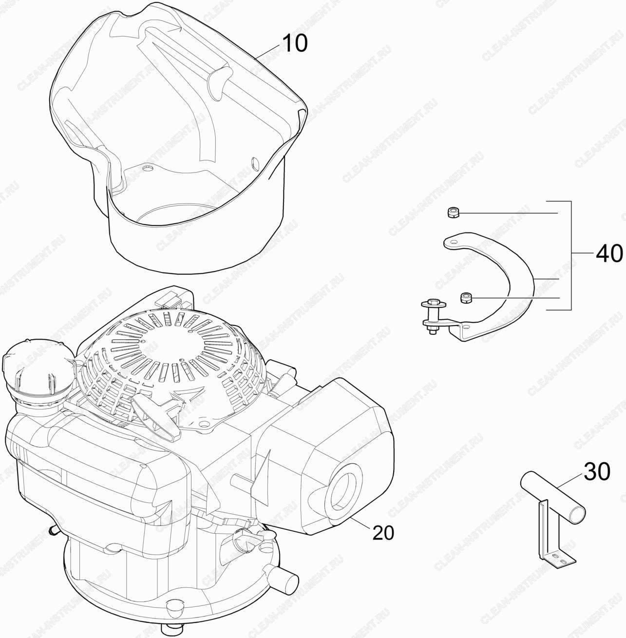 Набор для переоборудования Umstellung au | Подметальная машина KM 85/50 W G Adv (1.351-110.0) Karcher - цена в Москве, купить оригинальные запчасти Керхер в интернет-магазине «Премиум инструмент»