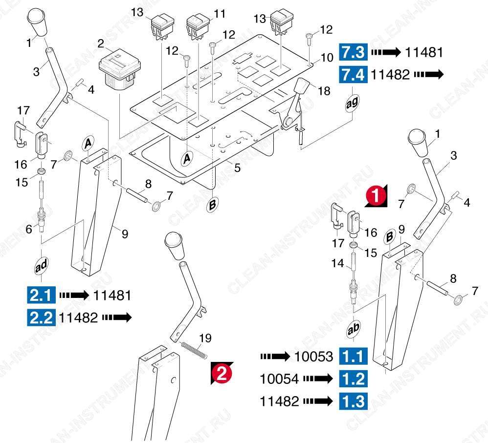 Рычаг | Подметальная машина с сиденьем для водителя KMR 1250 B (1.091-105.0) Karcher - цена в Москве, купить оригинальные запчасти Керхер в интернет-магазине «Премиум инструмент»