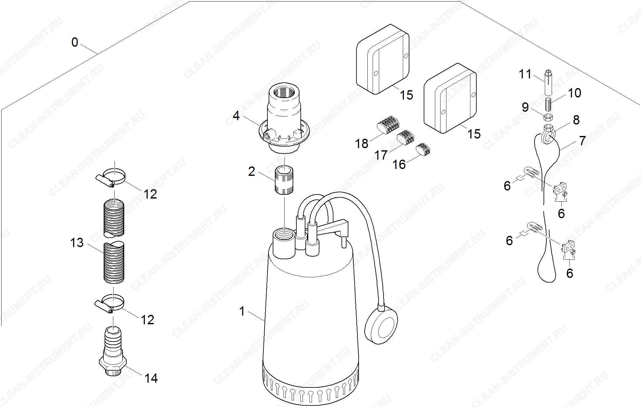 МК погружной насос WRP 20000 | Дозирующая станция WRP 16000 (1.217-152.0) Karcher - цена в Москве, купить оригинальные запчасти Керхер в интернет-магазине «Премиум инструмент»