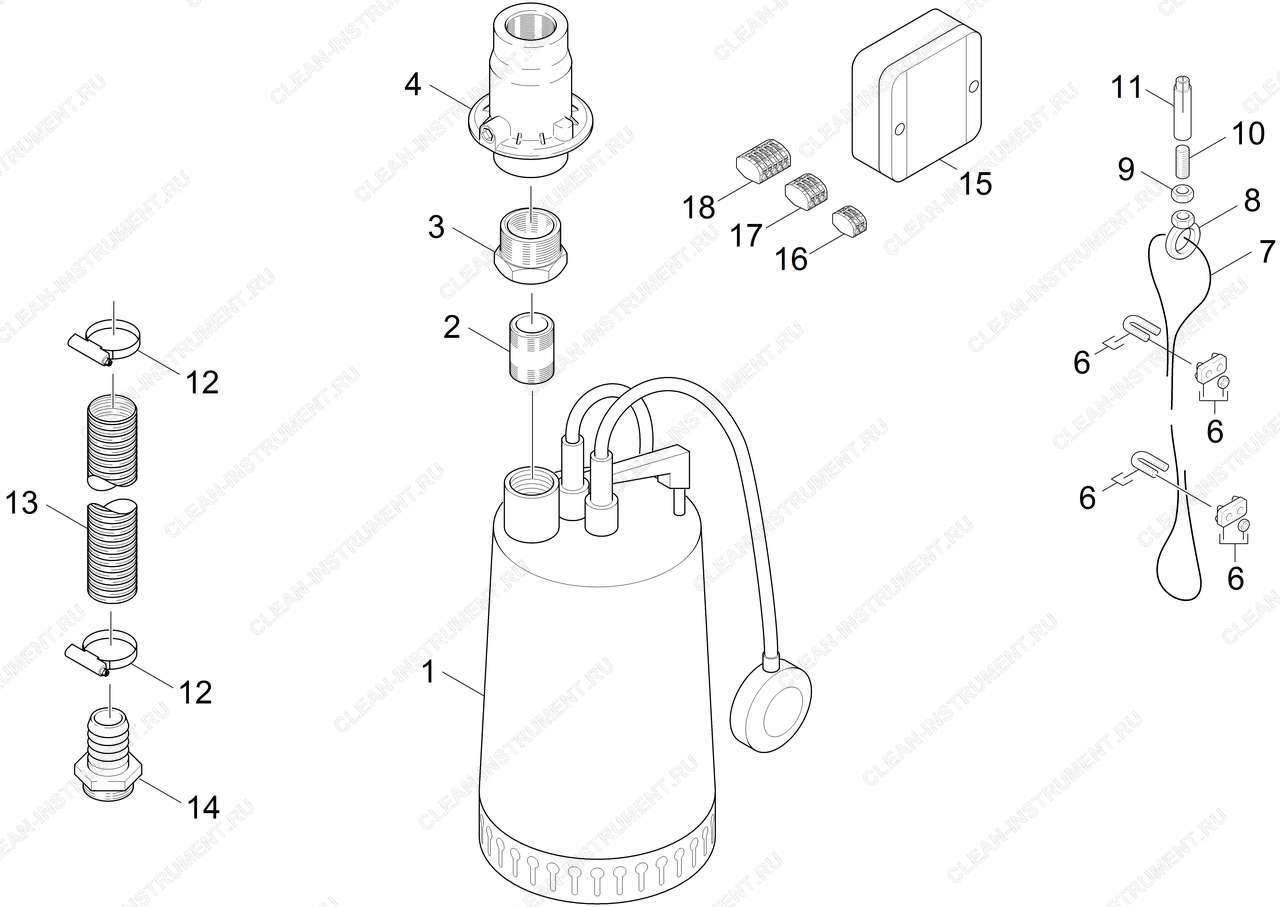 МК погружной насос WRP 10000 | Дозирующая станция WRP 8000 (1.217-151.0) Karcher - цена в Москве, купить оригинальные запчасти Керхер в интернет-магазине «Премиум инструмент»