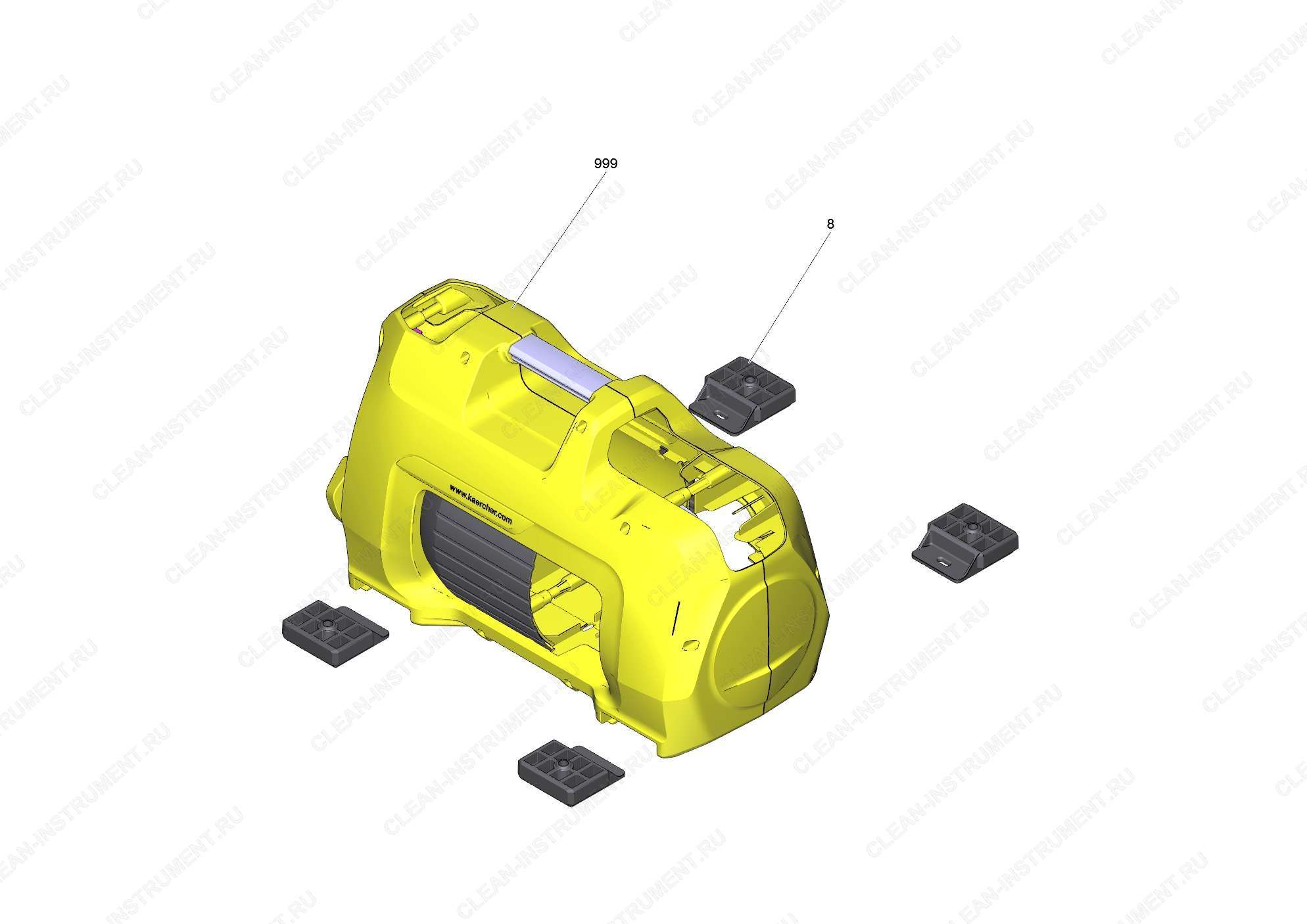 Корпус комплектный BP 3 H&G | Напорный насос BP 3 Home & Garden (1.645-353.0) Karcher - цена в Москве, купить оригинальные запчасти Керхер в интернет-магазине «Премиум инструмент»