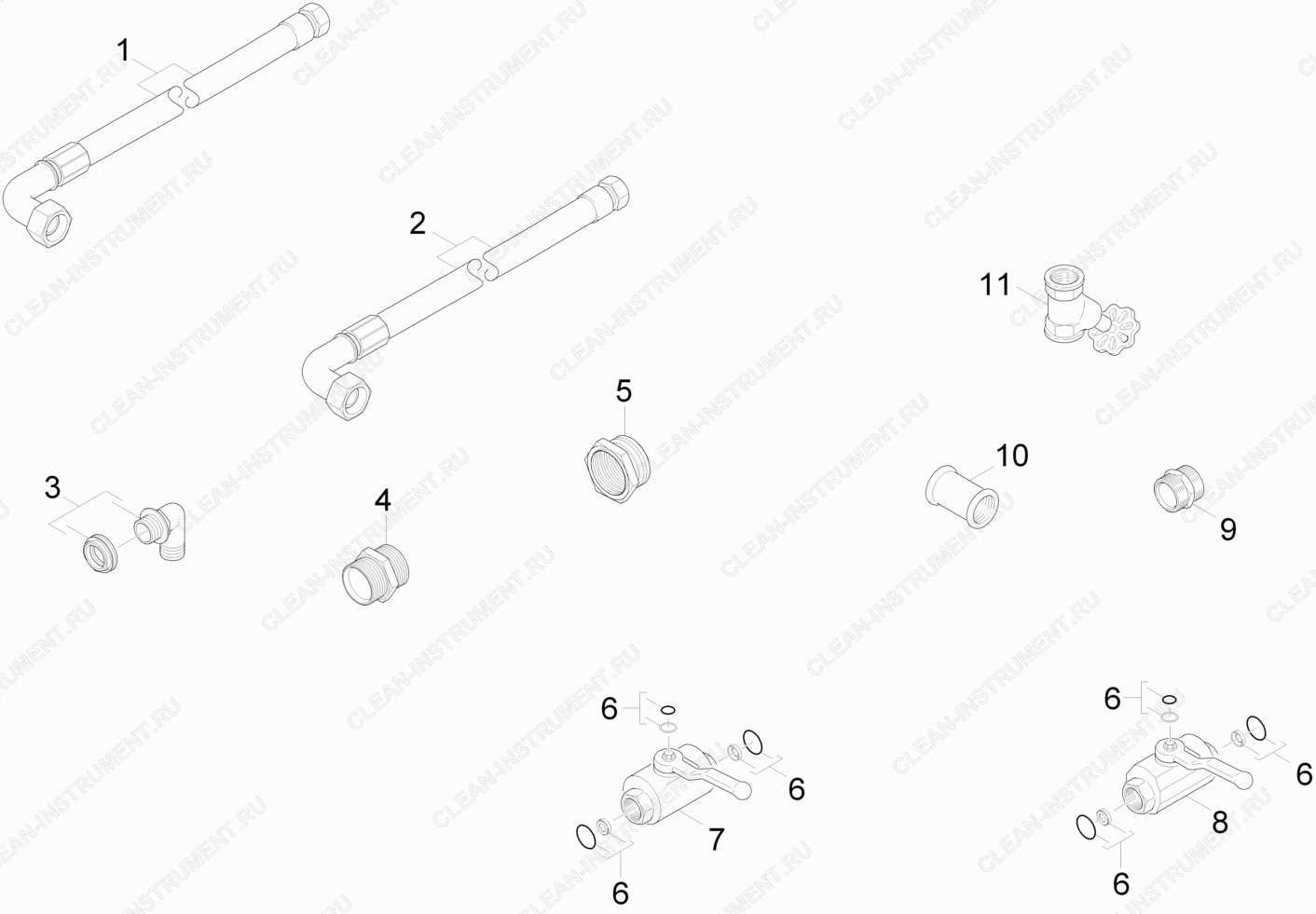 Принадлежности установочный материал | Стационарный аппарат высокого давления HDC advanced (Без подогрева) (1.509-502.2) Karcher - цена в Москве, купить оригинальные запчасти Керхер в интернет-магазине «Премиум инструмент»