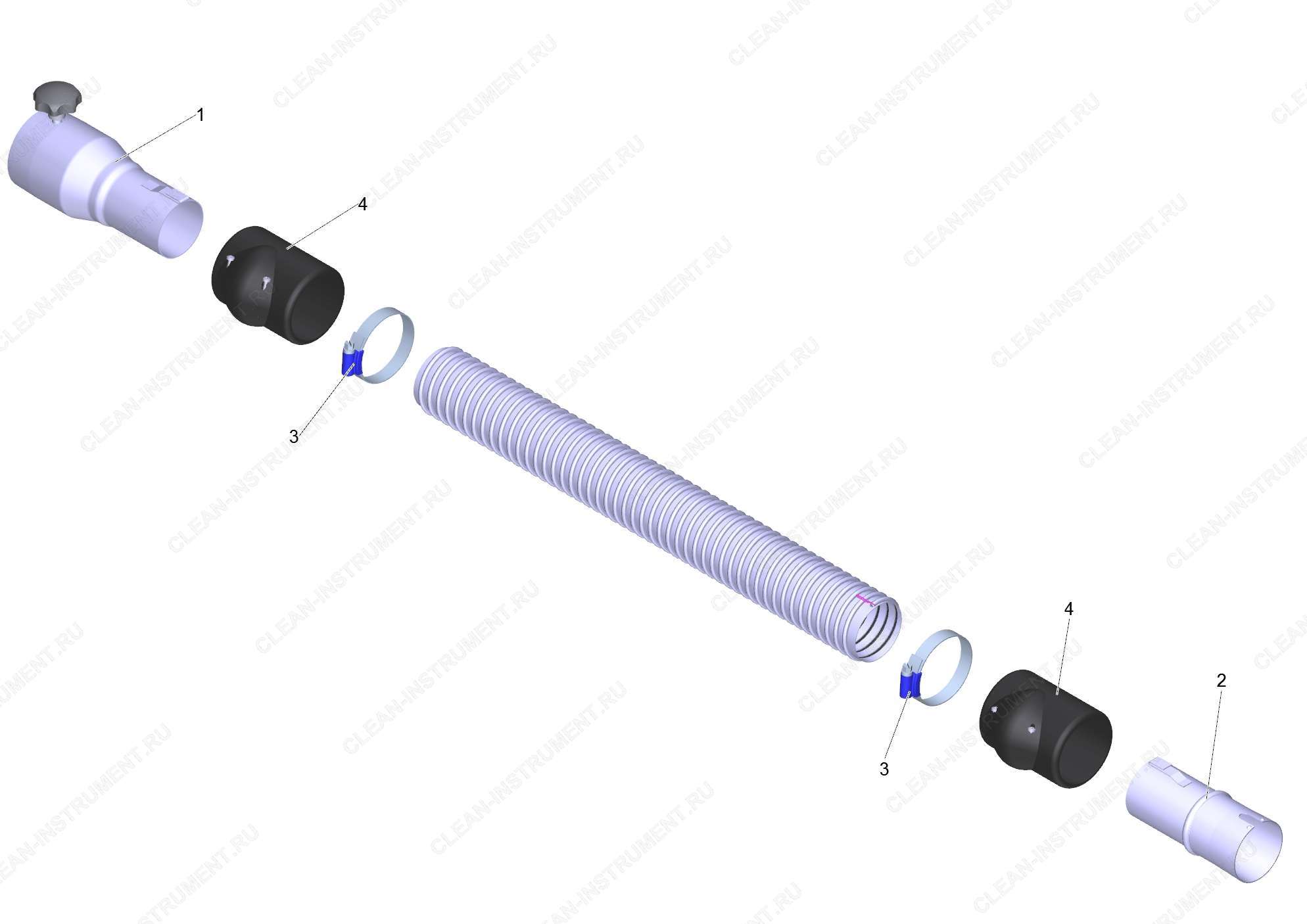 Всасывающий шланг ME-PU el. DN42 3m (6.907-304.0) | Компактный пылесос IVC 60/12-1 Tact Ec (1.576-102.0) Karcher - цена в Москве, купить оригинальные запчасти Керхер в интернет-магазине «Премиум инструмент»