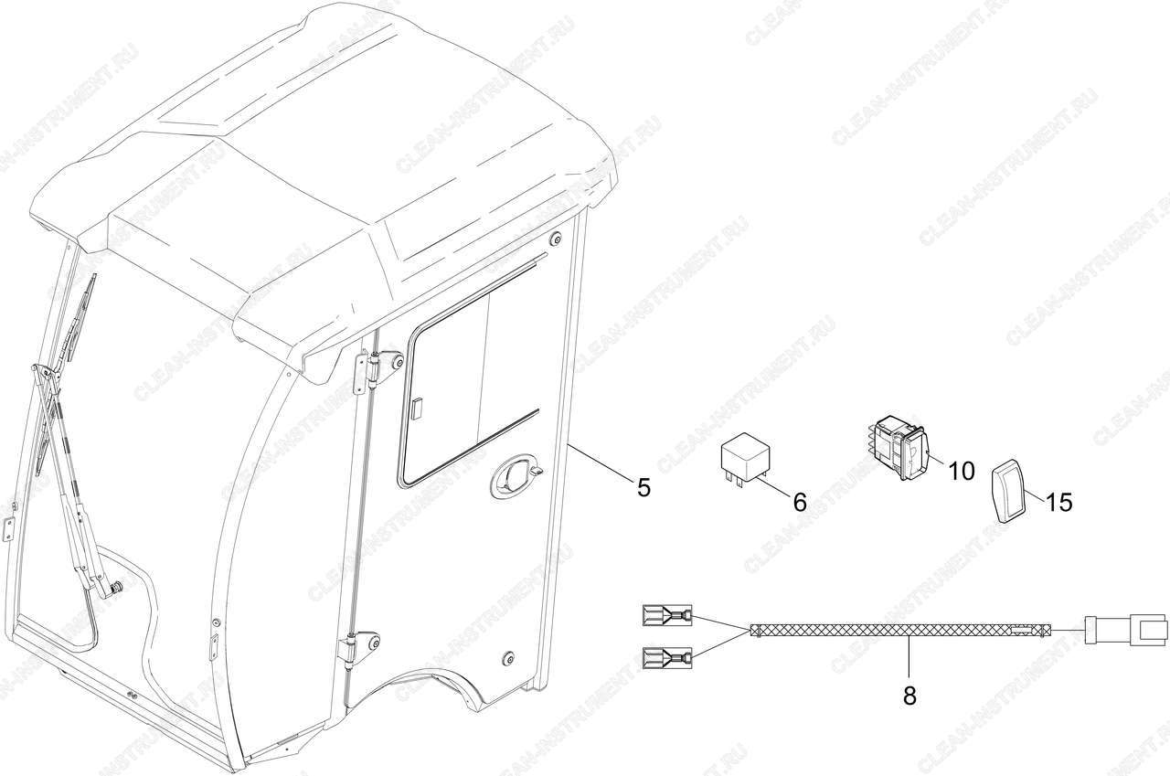 Кабина с обогреваемым оконное стекло фас (2.851-650.7) | Коммунальная машина MIC 50 (1.442-220.2) Karcher - цена в Москве, купить оригинальные запчасти Керхер в интернет-магазине «Премиум инструмент»