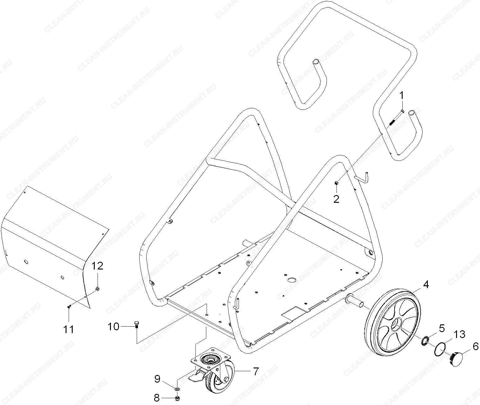 Рамка | Аппарат высокого давления HD 10/16-4 Cage Ex (1.353-760.0) Karcher - цена в Москве, купить оригинальные запчасти Керхер в интернет-магазине «Премиум инструмент»