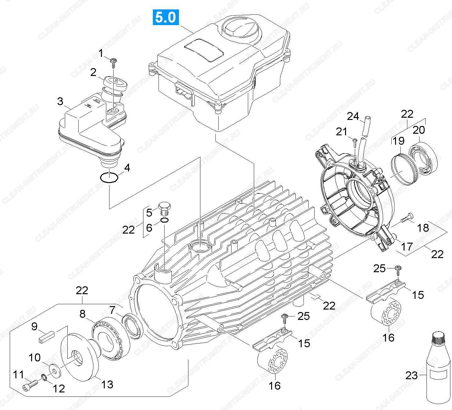 Мотор | Аппарат высокого давления HD 10/23-4 SX Plus (1.286-311.0) Karcher - цена в Москве, купить оригинальные запчасти Керхер в интернет-магазине «Премиум инструмент»