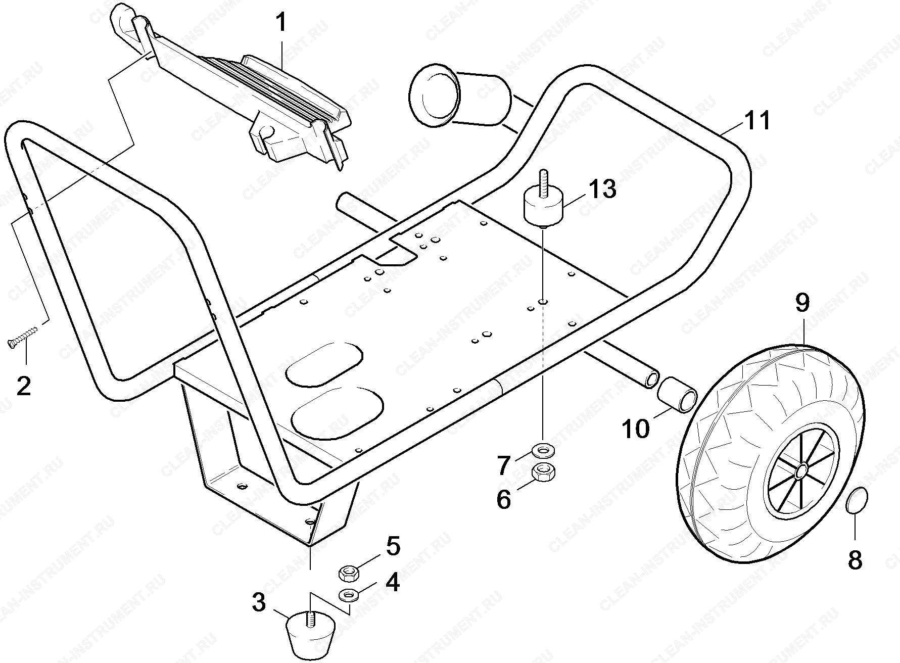 Рамка | Аппарат высокого давления HD 1040 B (1.810-971.0) Karcher - цена в Москве, купить оригинальные запчасти Керхер в интернет-магазине «Премиум инструмент»