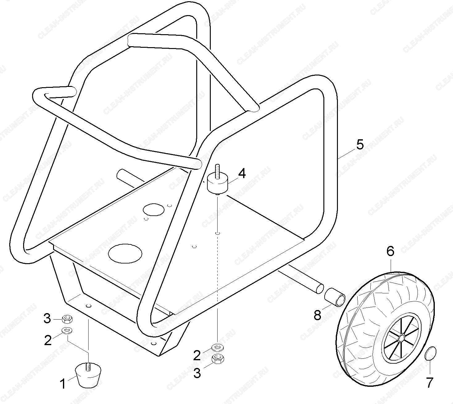 Рамка | Аппарат высокого давления HD 801 B Cage (1.187-119.0) Karcher - цена в Москве, купить оригинальные запчасти Керхер в интернет-магазине «Премиум инструмент»