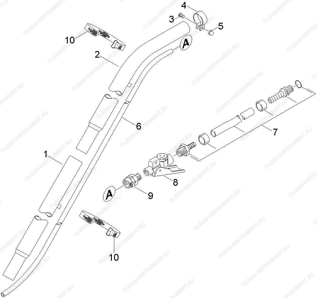 SUCTION TUBE + VALVE | Моющий пылесос для ковров PW 30/1 (1.913-102.0) Karcher - цена в Москве, купить оригинальные запчасти Керхер в интернет-магазине «Премиум инструмент»